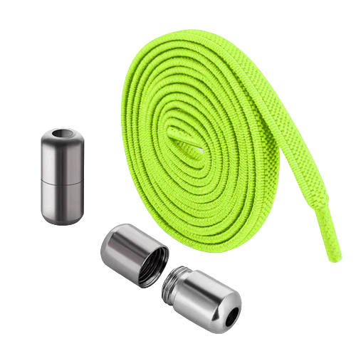 Elastic laces, neon green, 5 mm