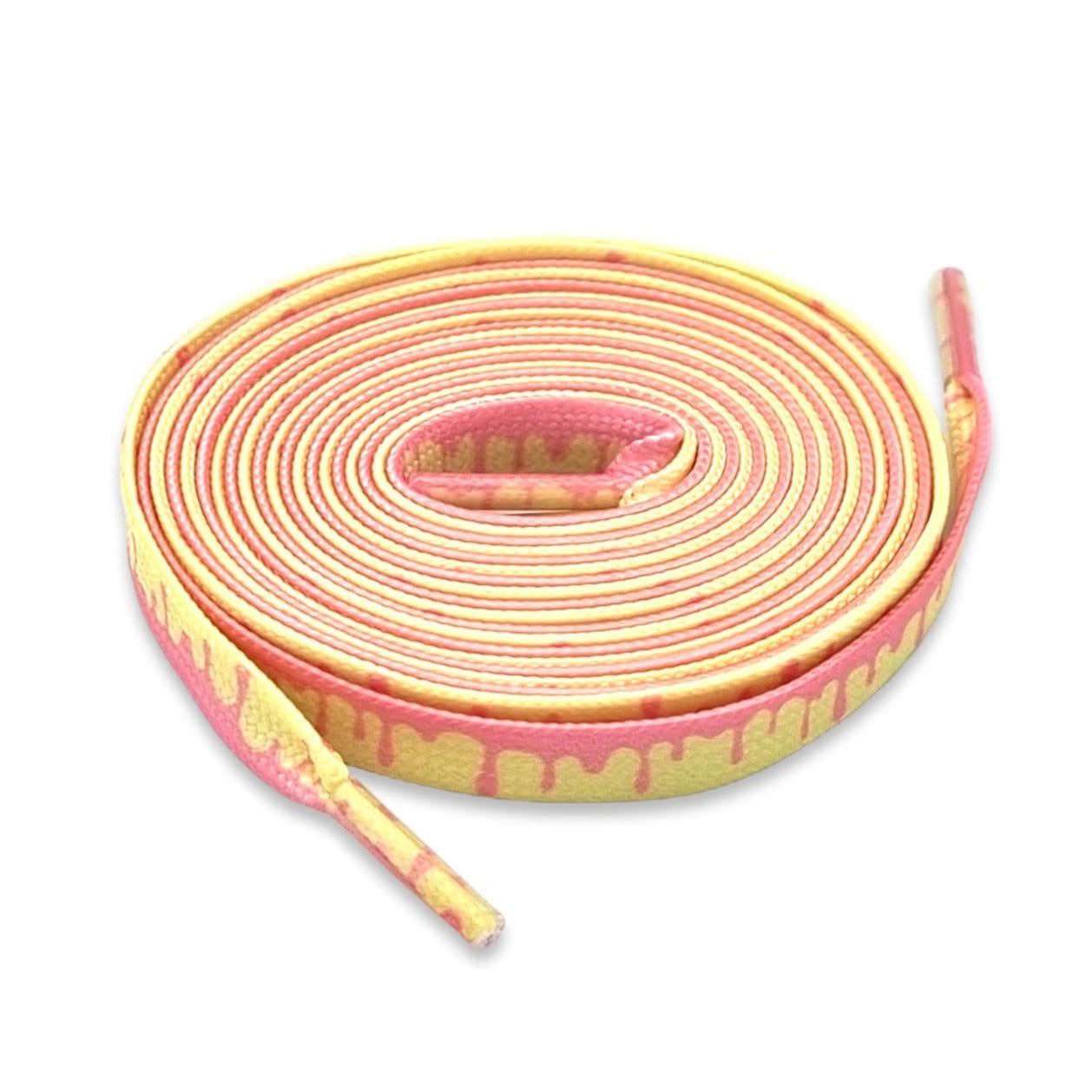 ICE-CREAM laces, yellow pink, 8 mm
