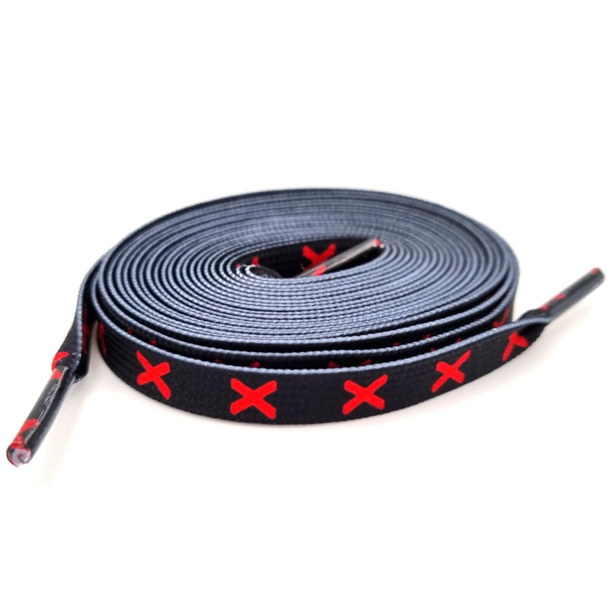 X, black laces, 10 mm