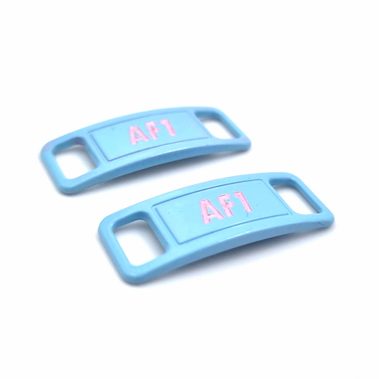 Lace Tags AF1, 1 Paar, hellblau/pink
