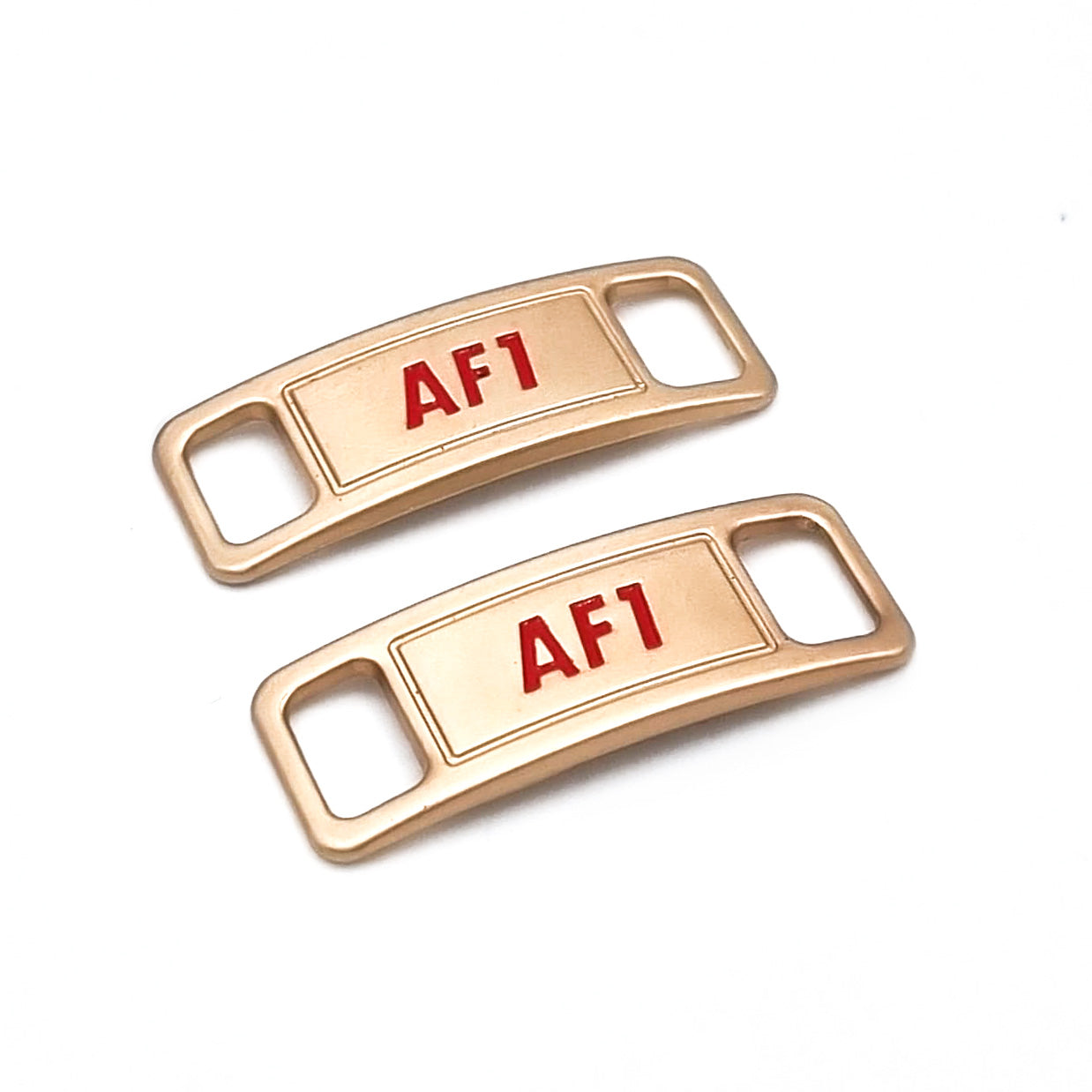 Lace Tags AF1, 1 Paar, rosé-gold/rot