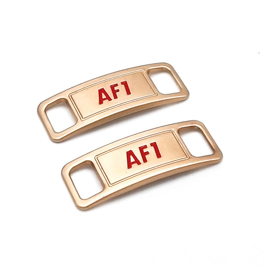 Lace Tags AF1, 1 Paar, rosé-gold/rot