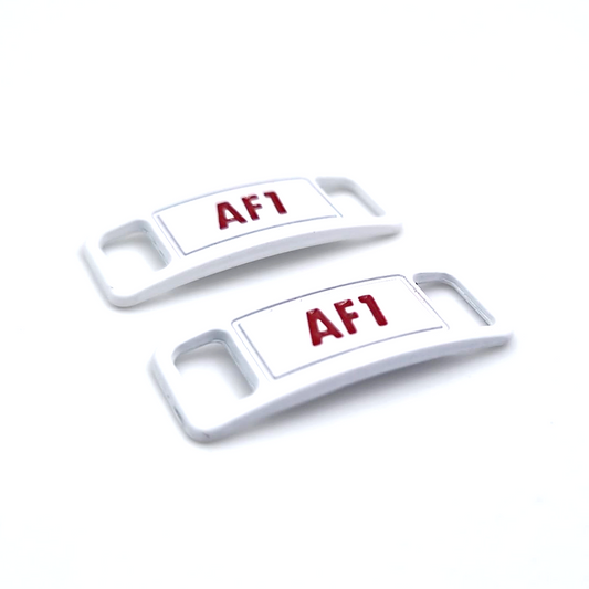 Weiße Lace Tags mit AF1
