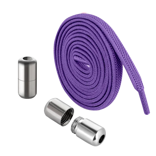 Elastic laces, purple, 5 mm