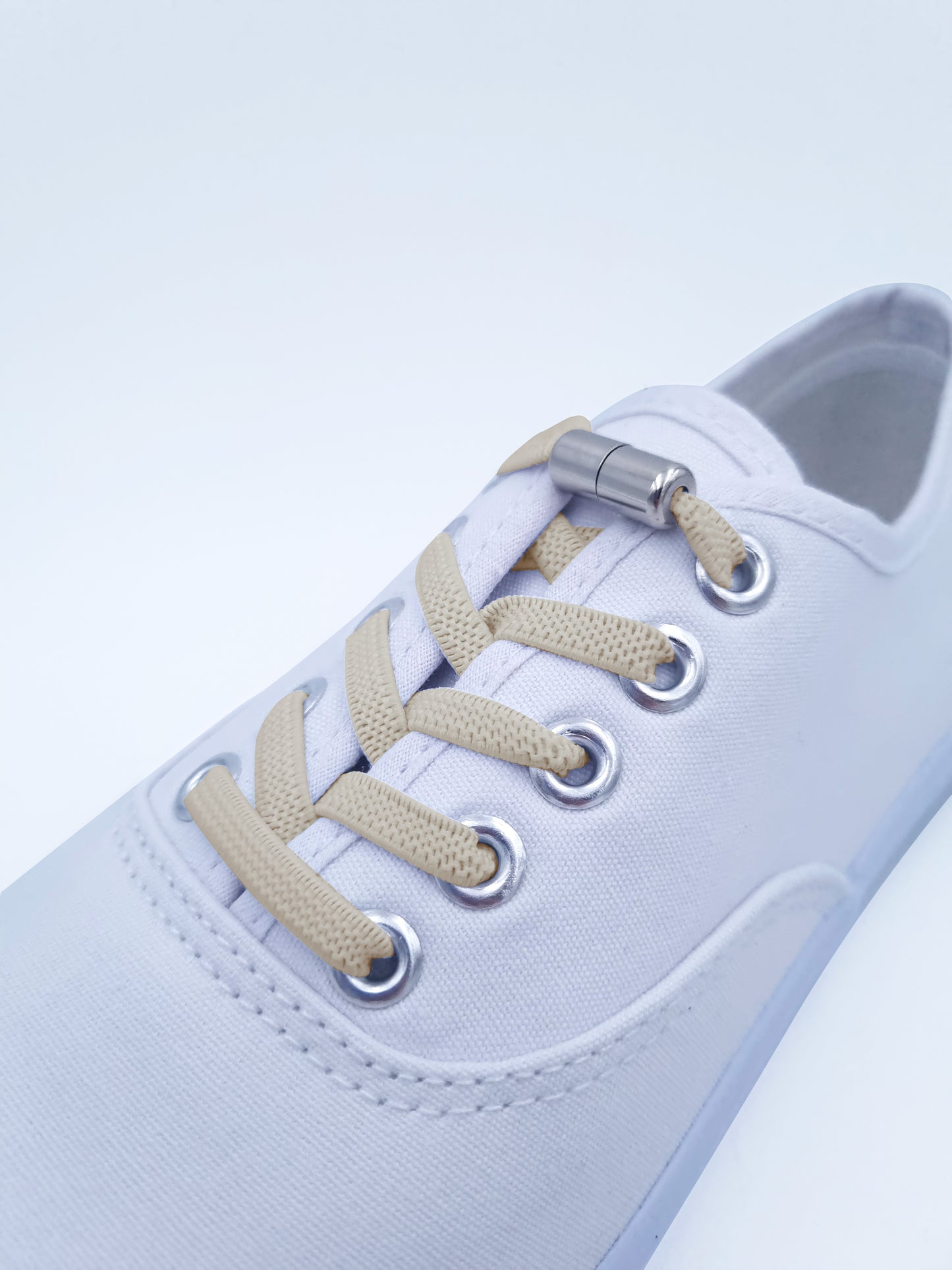 Elastic laces, beige, 5 mm