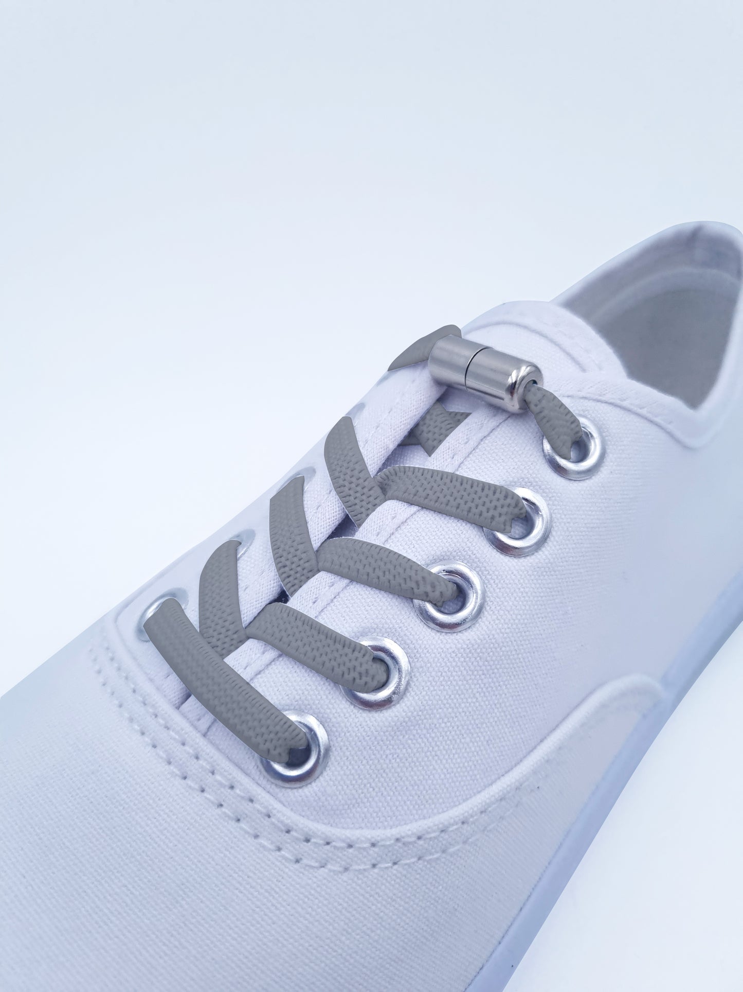 Elastic laces, light gray, 5 mm