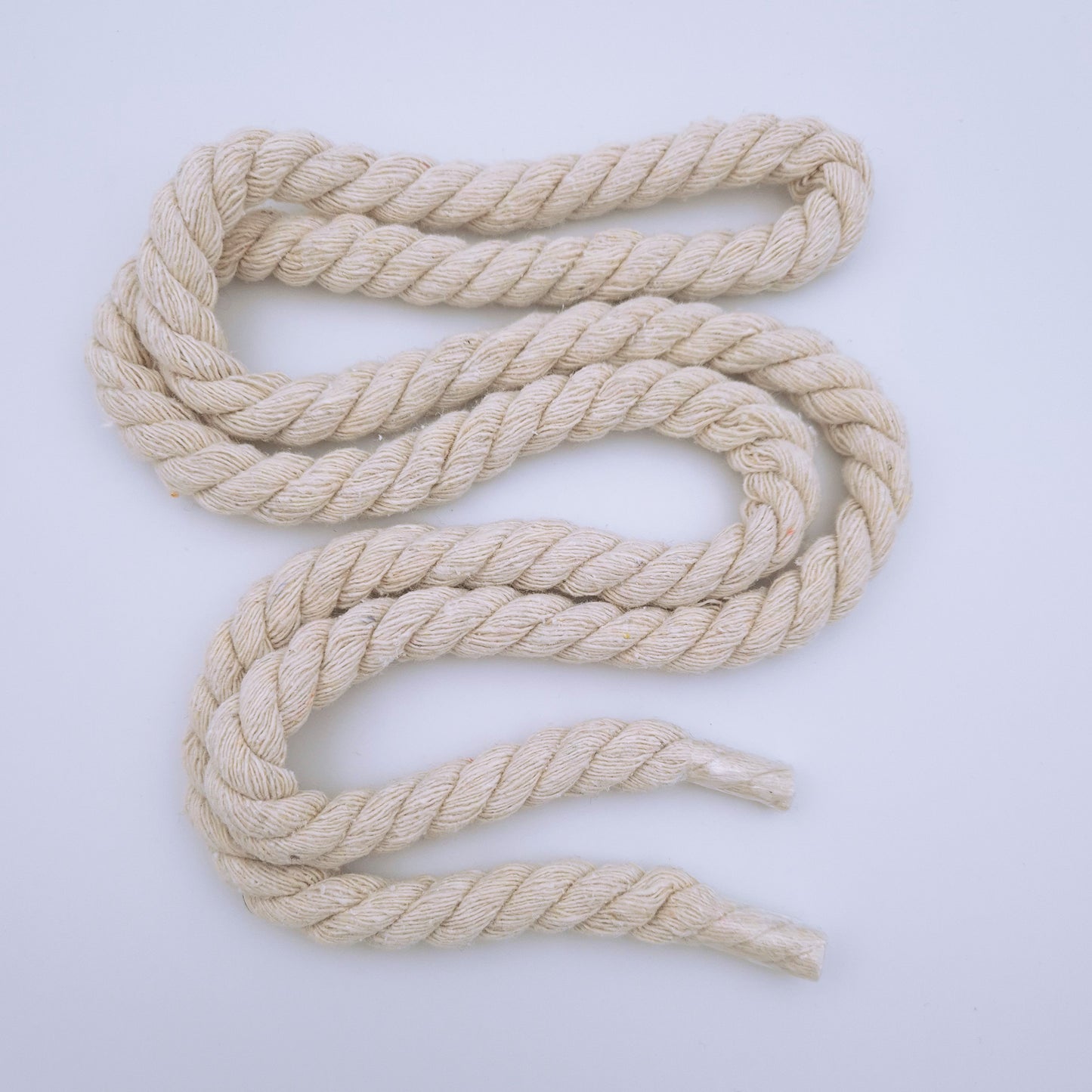 Fat rope laces, beige, 10 mm