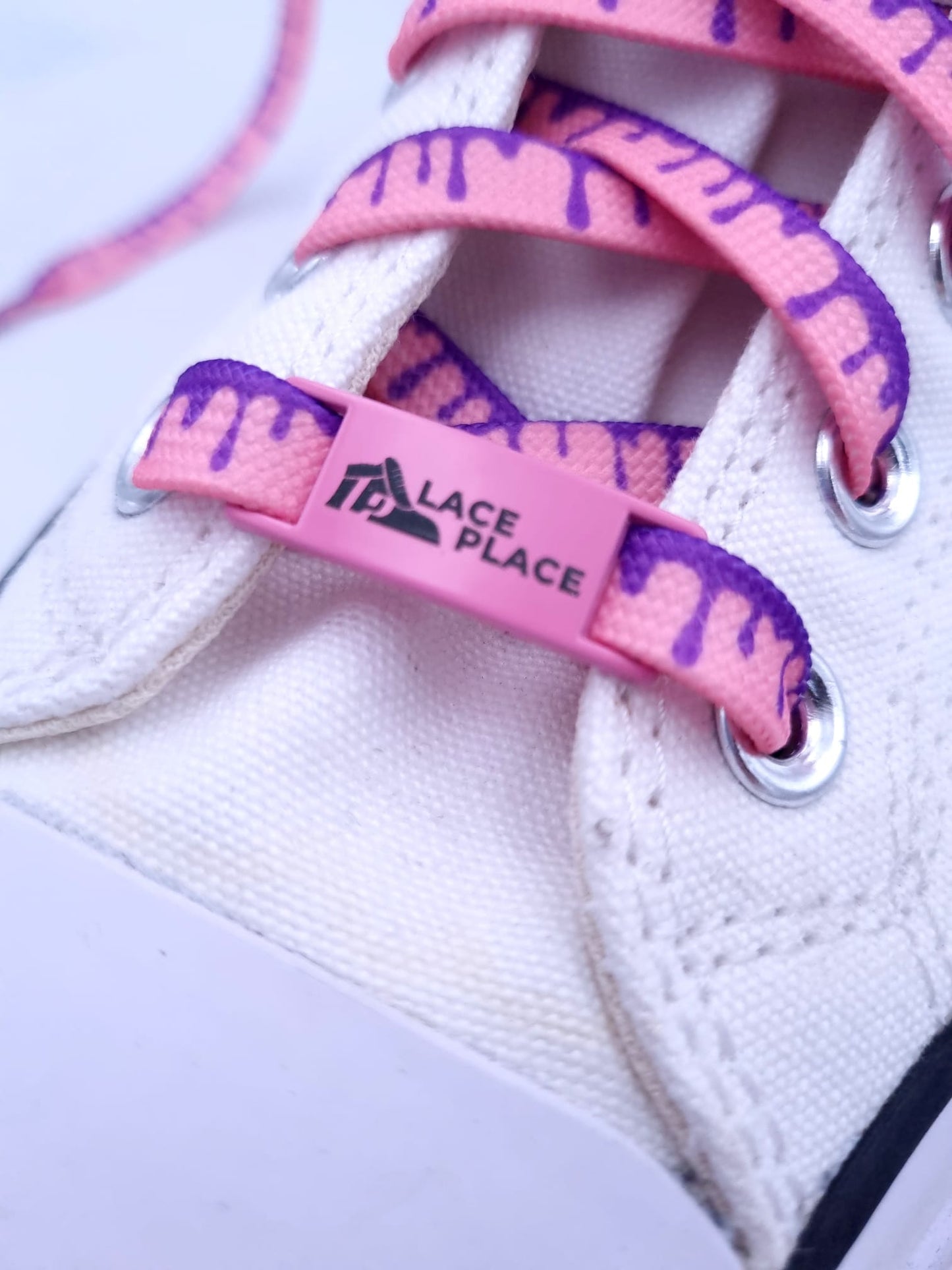 ICE-CREAM laces, pink purple, 8 mm