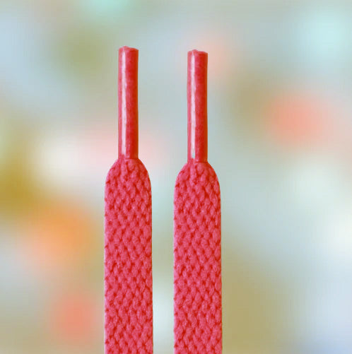 Rote Schnürsenkel, flach, 8 mm