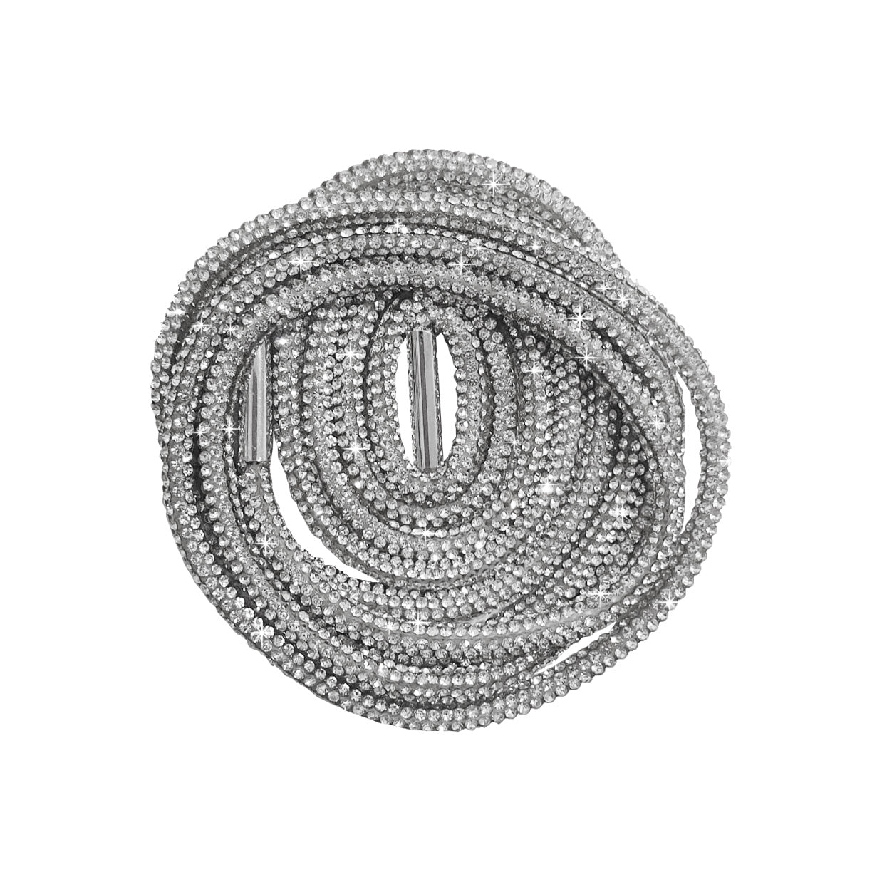 Strass laces, silver
