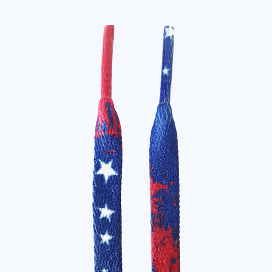 USA flag laces, 8 mm