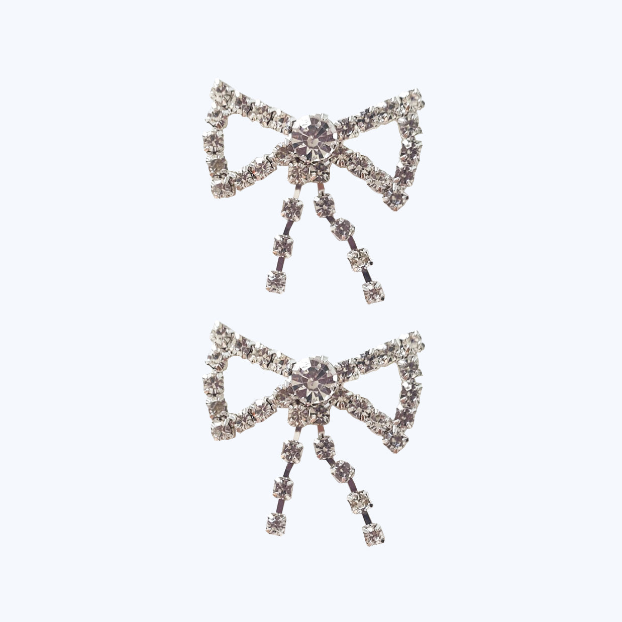 Diamond loop 1 pair, silver