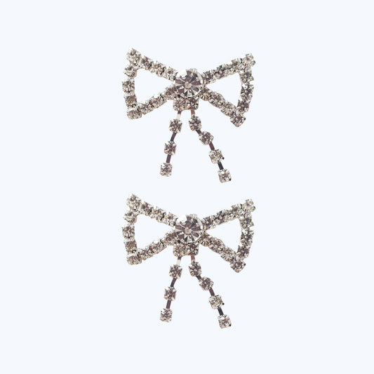 Diamond loop 1 pair, silver