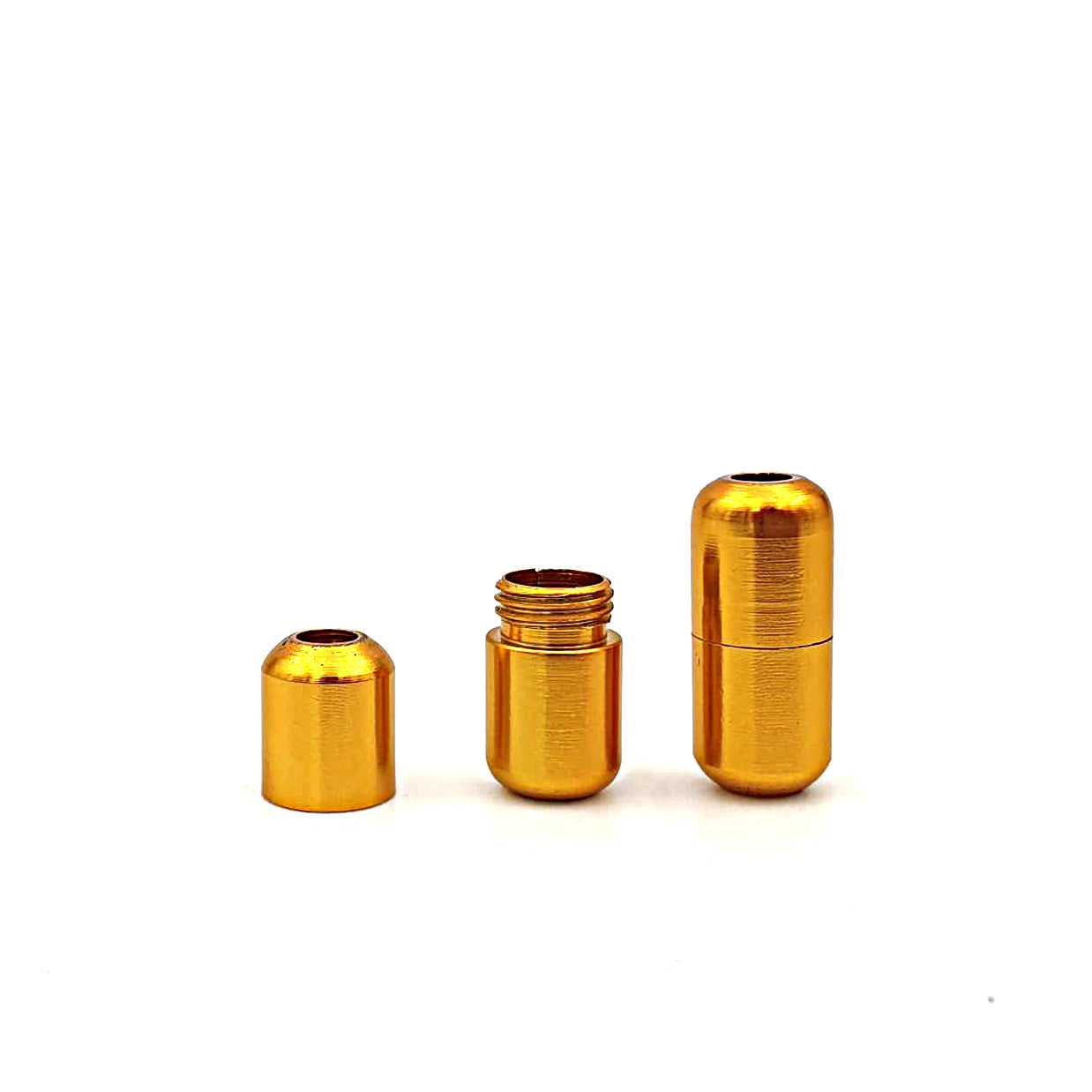 Laces of metal capsule, yellow