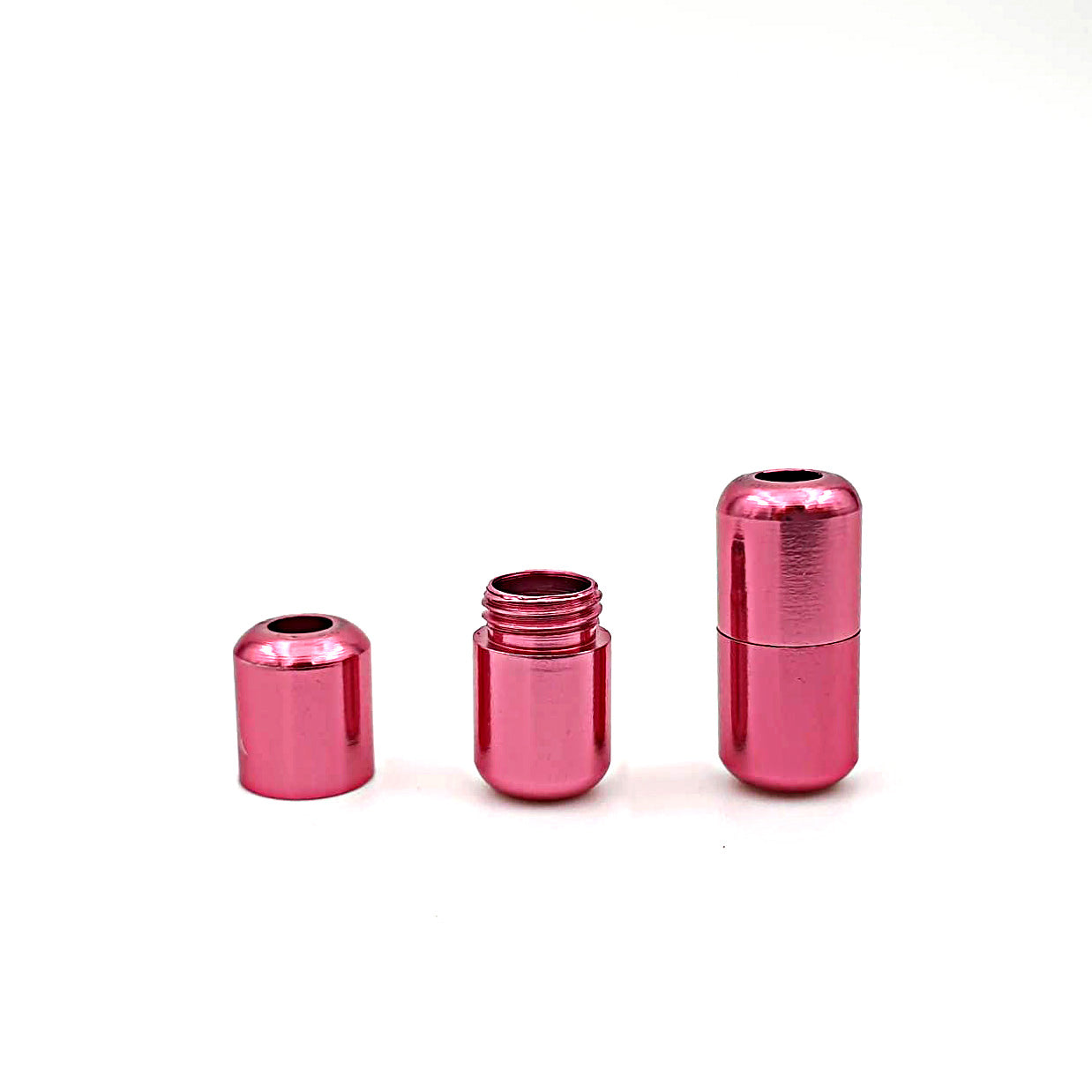 Metal capsule laces, Fuchsia