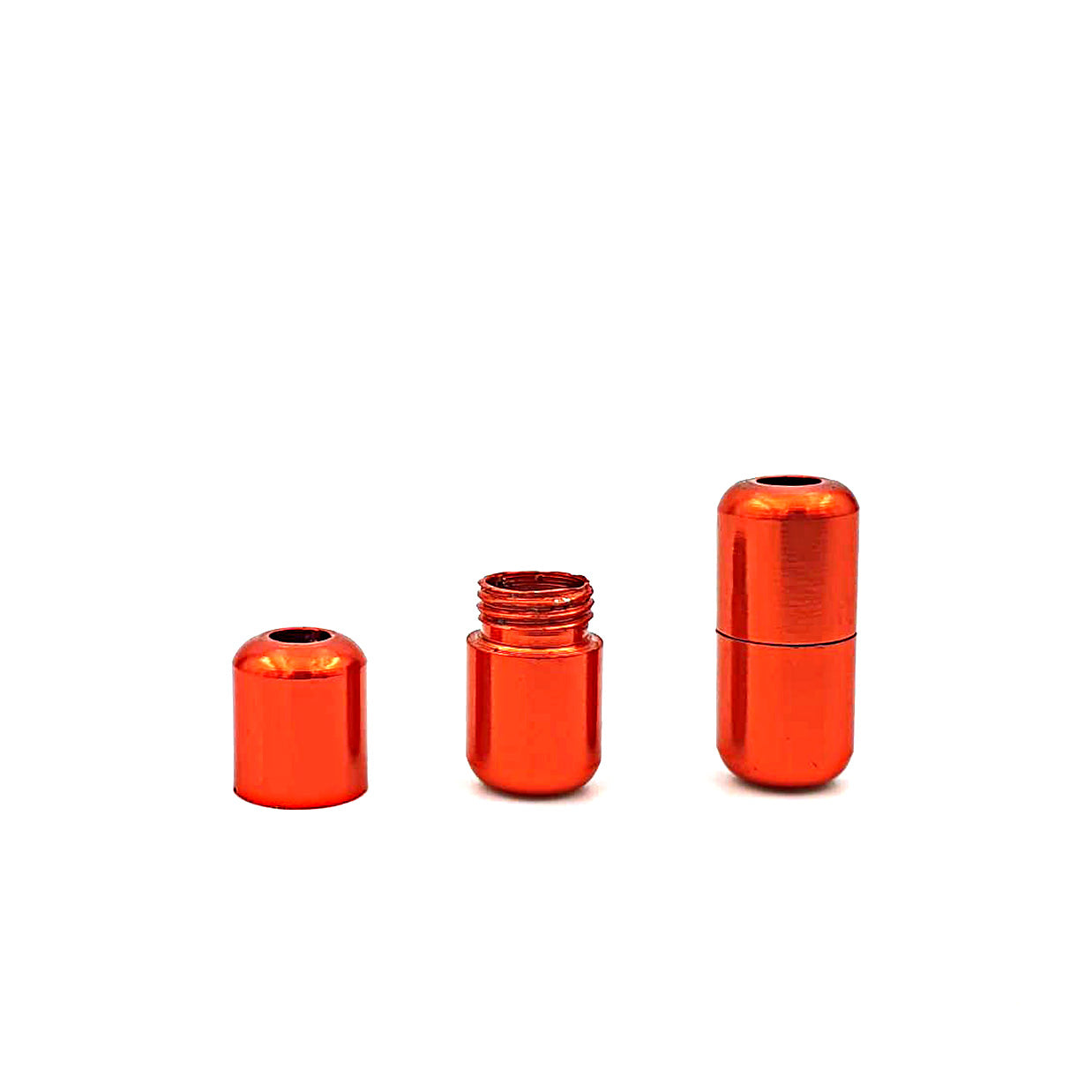 Laces of metal capsule, orange