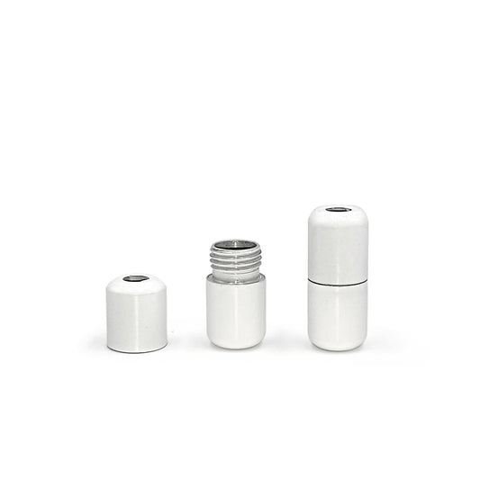 Schnürsenkel Metallkapsel, weiss