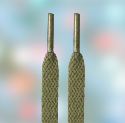 Olive Schnürsenkel, flach, 8 mm