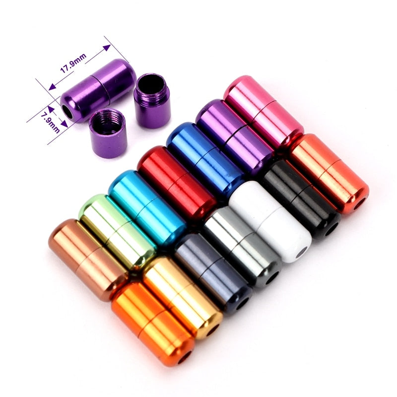 Metal capsule laces, purple
