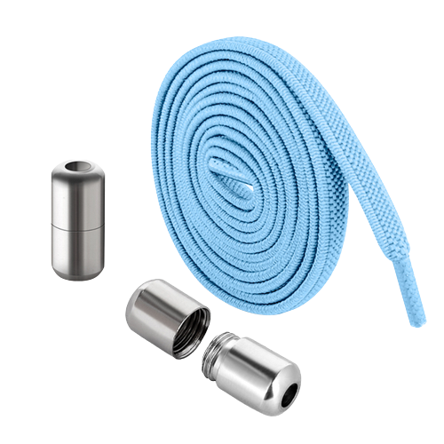 Elastic laces, light blue, 5 mm
