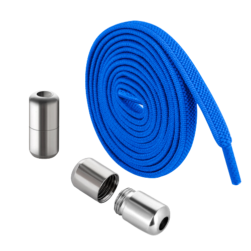 Elastic laces, blue, 5 mm