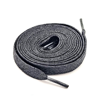 Glitzer Schnürsenkel, black, 10 mm