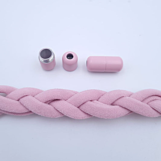 Elastic laces round, pink, 5 mm