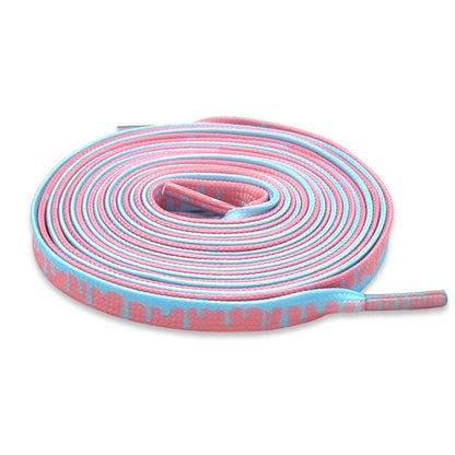 Ice-Cream Schnürsenkel, pink-hellblau 8 mm