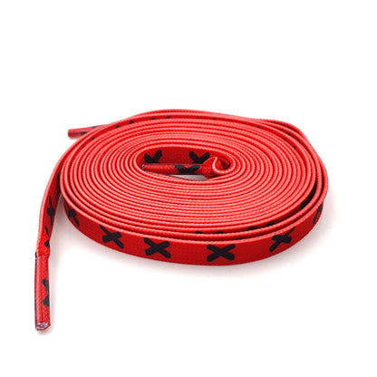 X, rote Schnürsenkel, 10 mm