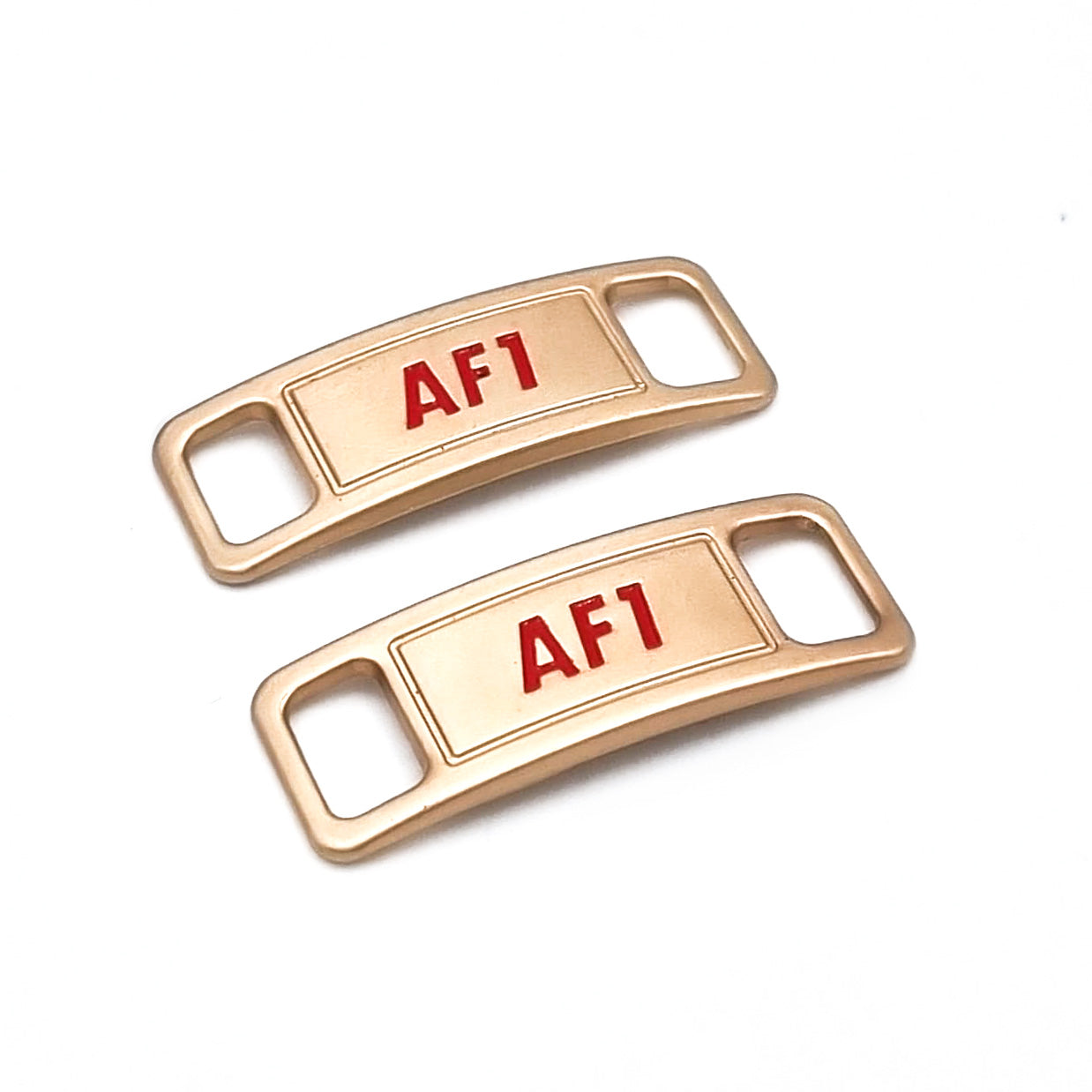 Lace Tags AF1, 1 Pair, rose-gold/red