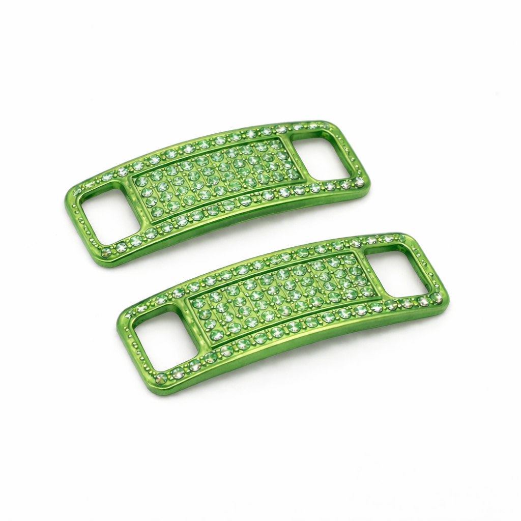 Lace Tags AF1, 1 Paar, grün, Strass