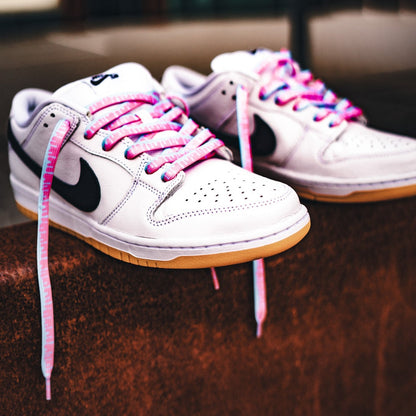 Ice-Cream Schnürsenkel, pink-hellblau 8 mm