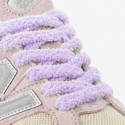 Fluffy Schnuersenkel in Pastel Violet