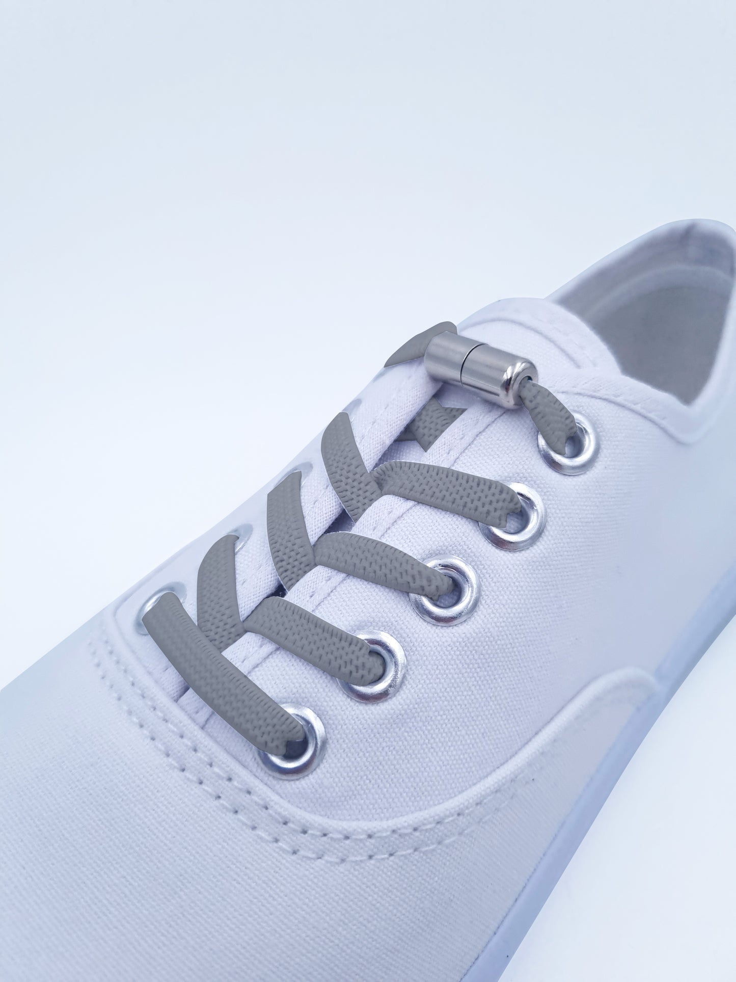 Elastic laces, light gray, 5 mm