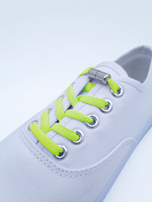 Elastic laces, neon green, 5 mm