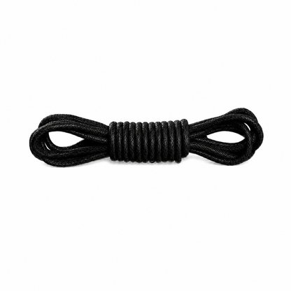 Schwarze Schnürsenkel gewachst, rund