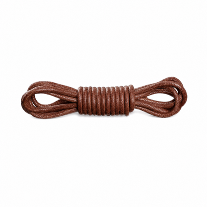 Braune Schnürsenkel gewachst, rund