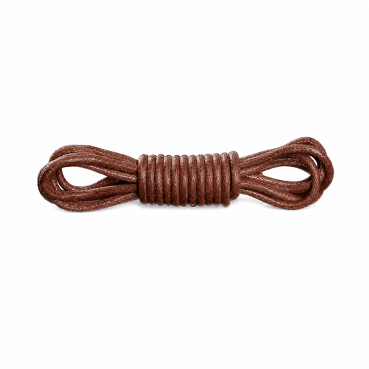 Braune Schnürsenkel gewachst, rund