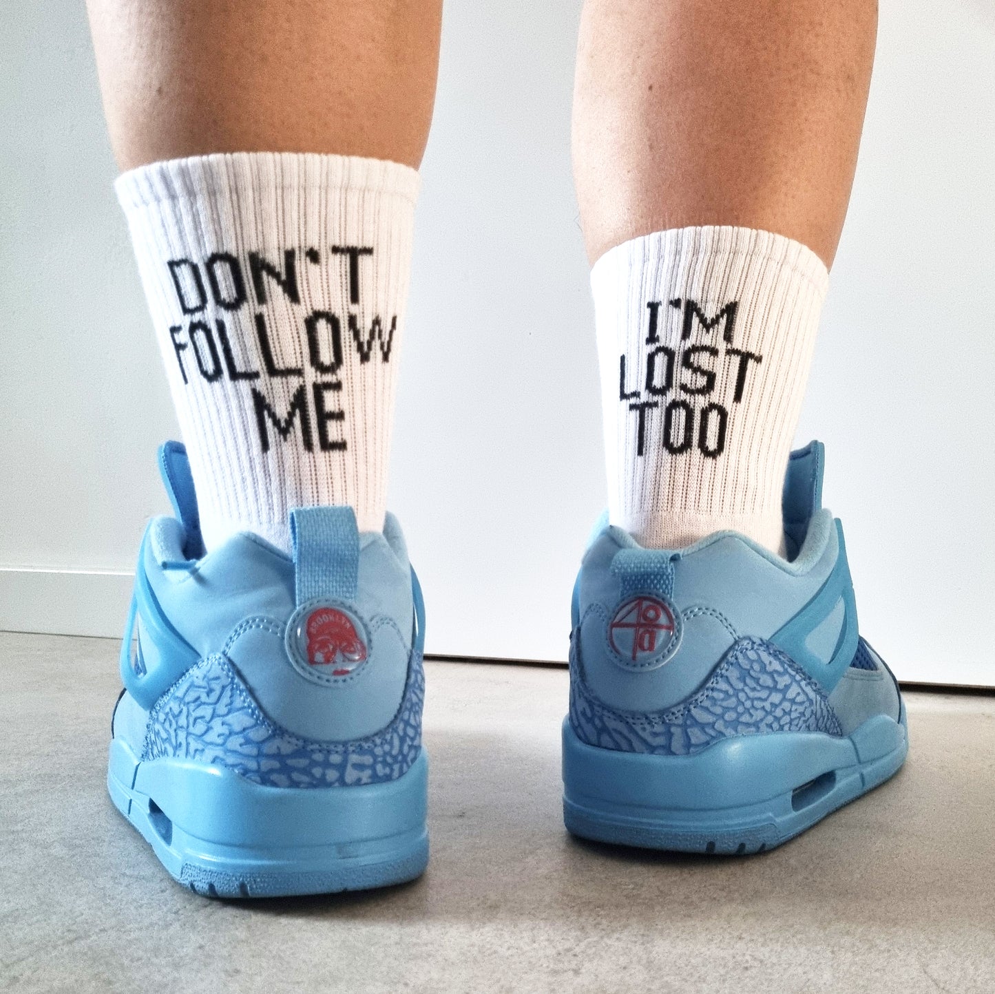 Cotton socks with lettering | Don't follow me