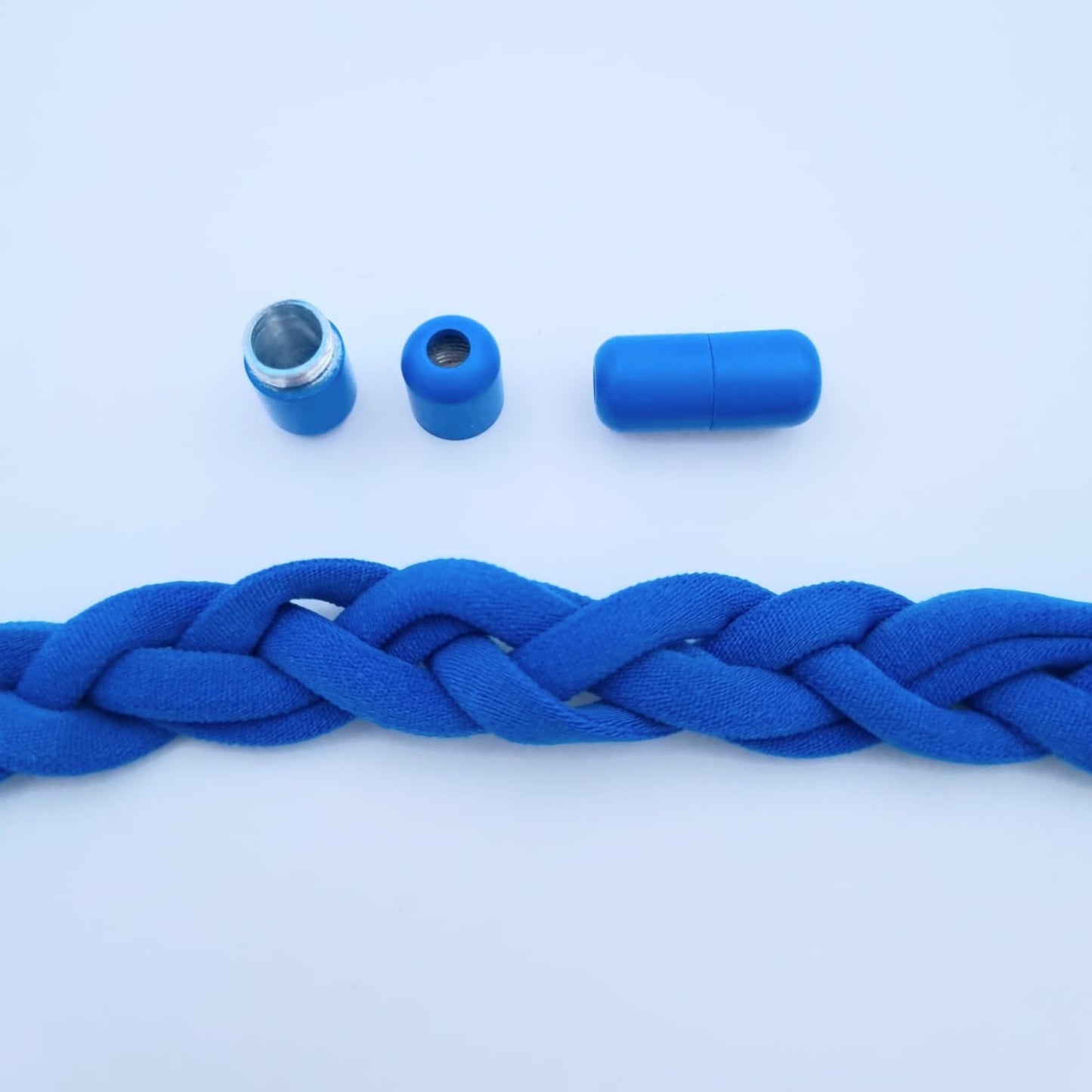 Elastic laces round, blue, 5 mm