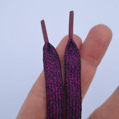 Glitzer Schnürsenkel in lila