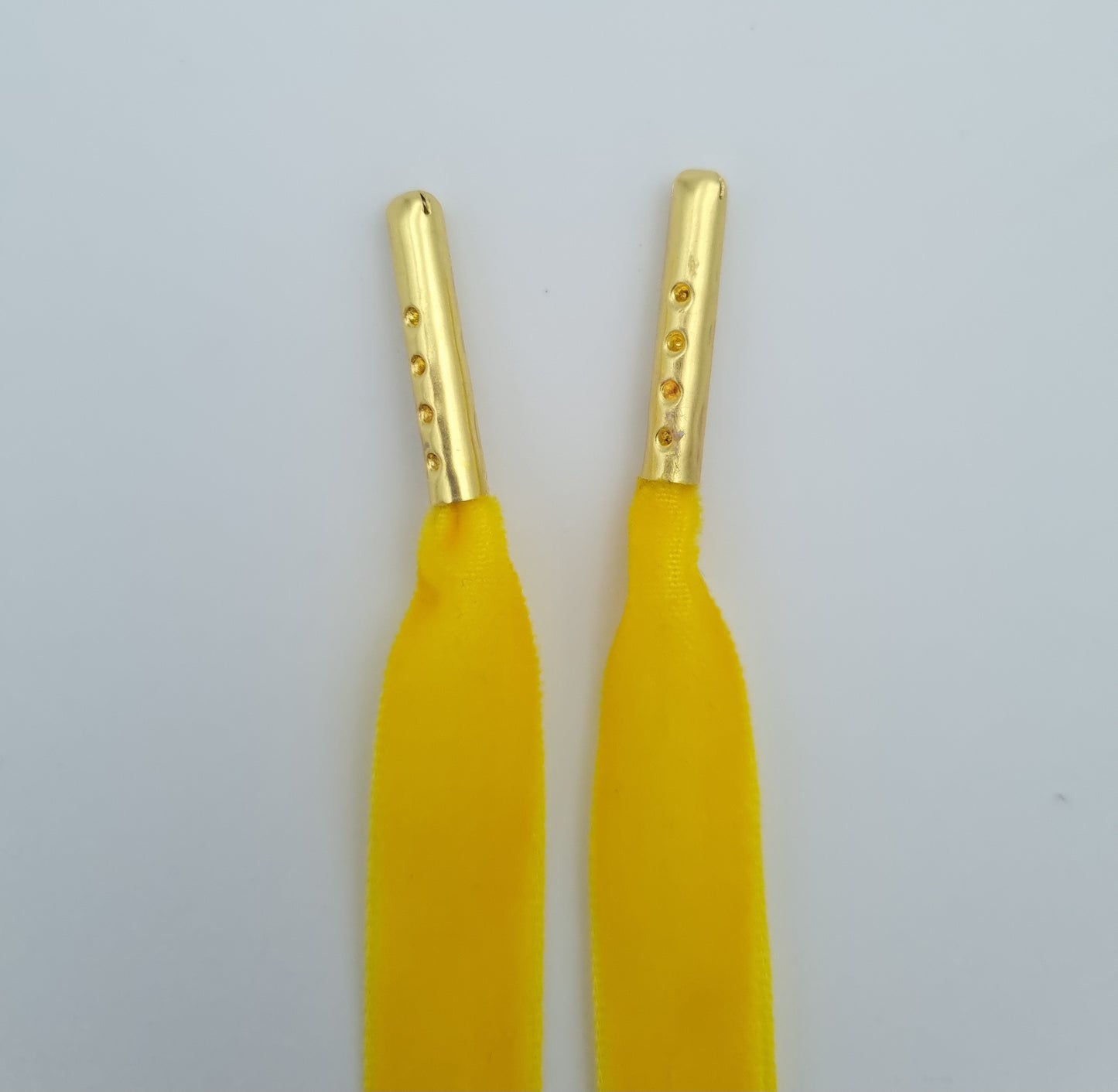 Samt Schnürsenkel, mustard, 12,7 mm