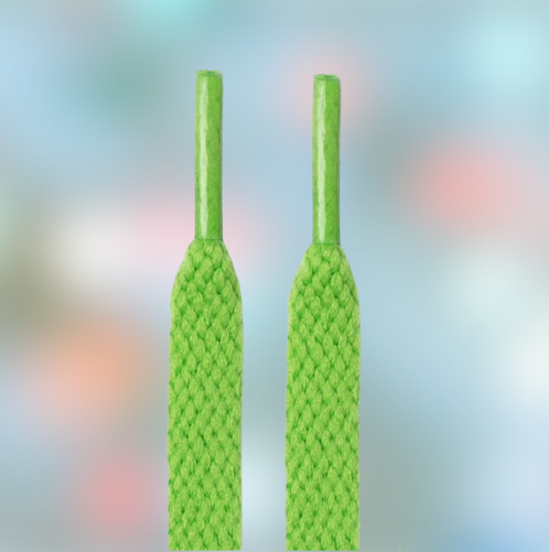 Apple Green laces, flat, 8 mm