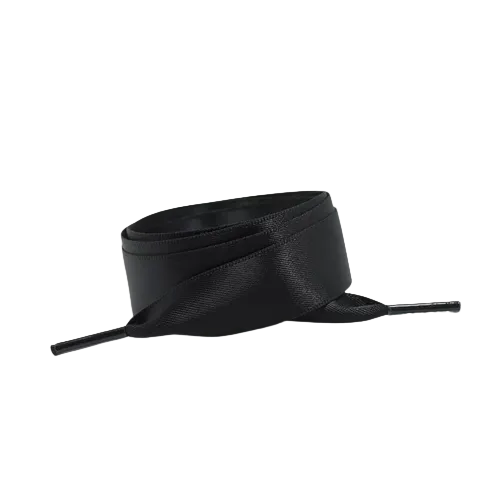 Satin Schnuersenkel in Schwarz