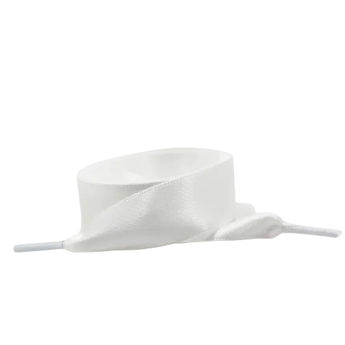 Satin Schnuersenkel in Weiss